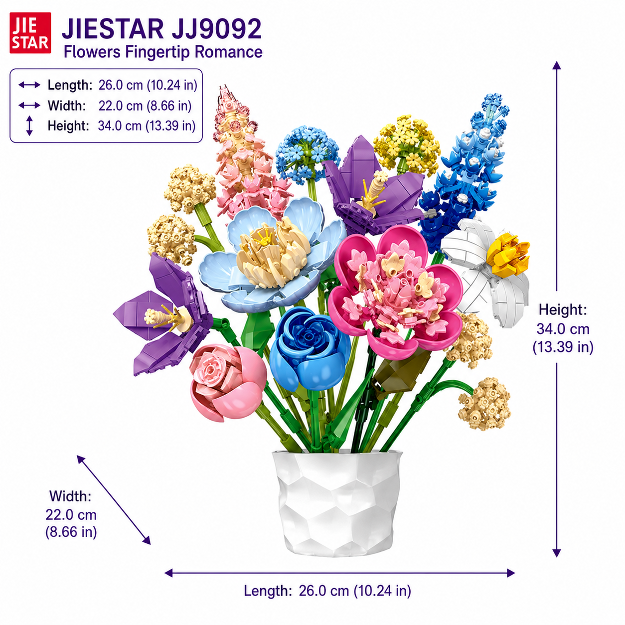 Jiestar JJ9092 Flowers Fingertip Romance