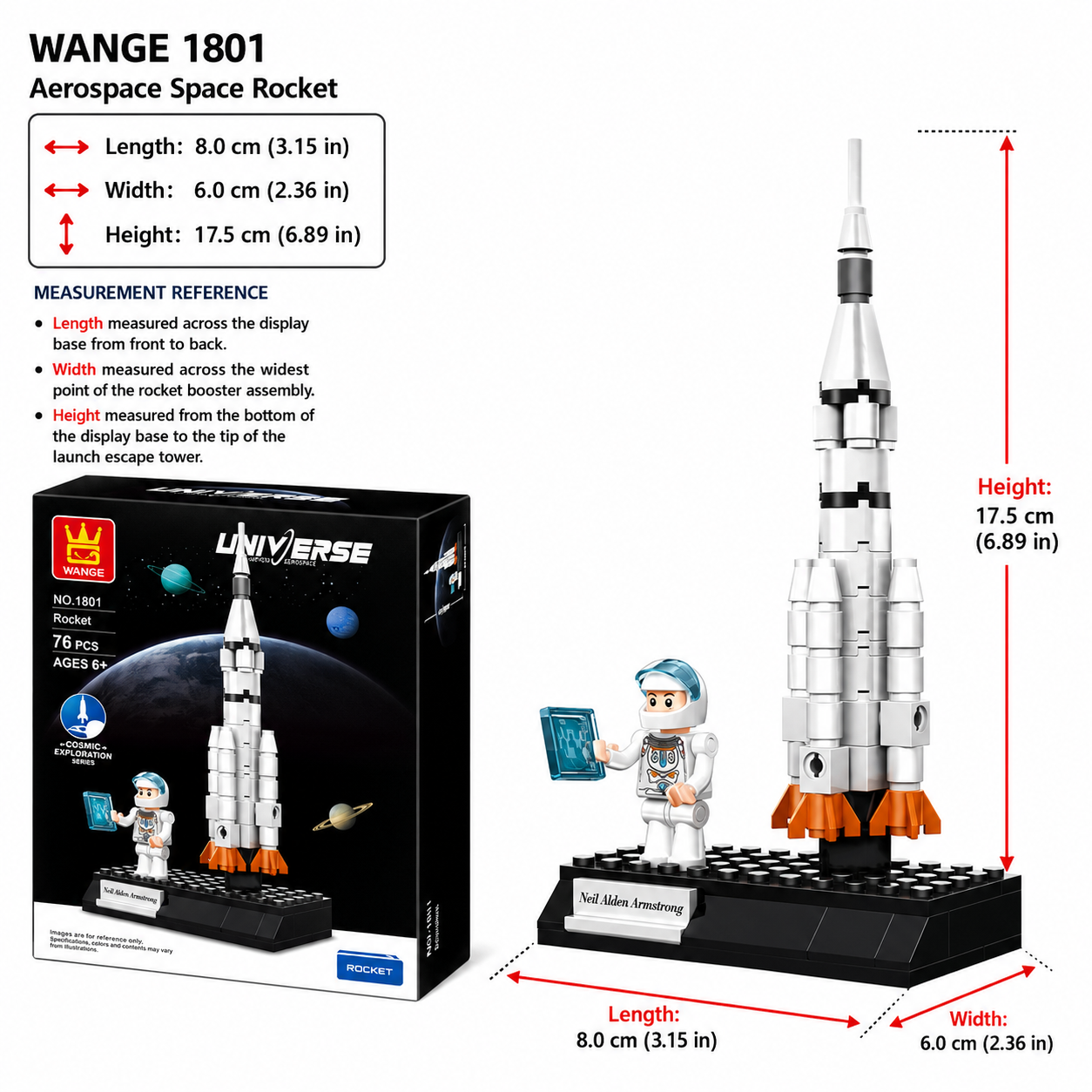 Tycole T2053 Saturn V Space Rocket