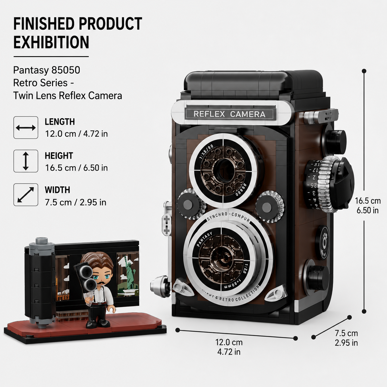 Pantasy 85050 Retro Series - Twin Lens Reflex Camera