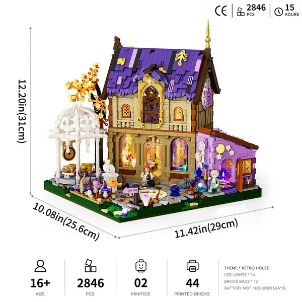 Lumibricks 10014 Luna Cottage – Retro House Building Blocks with LED Lights & Music Player | 2846 Pieces