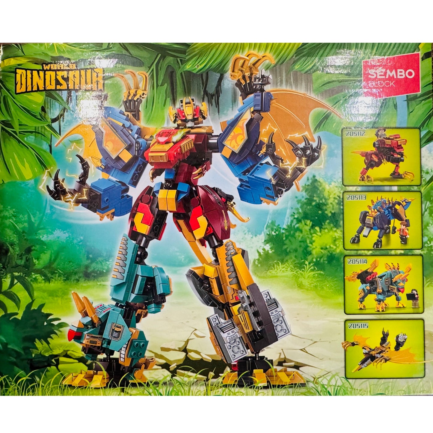 SEMBO 205112 - 205115 World Dinosaur - Dinosaur 4 in 1 T-Rax Robot (1 of 4)