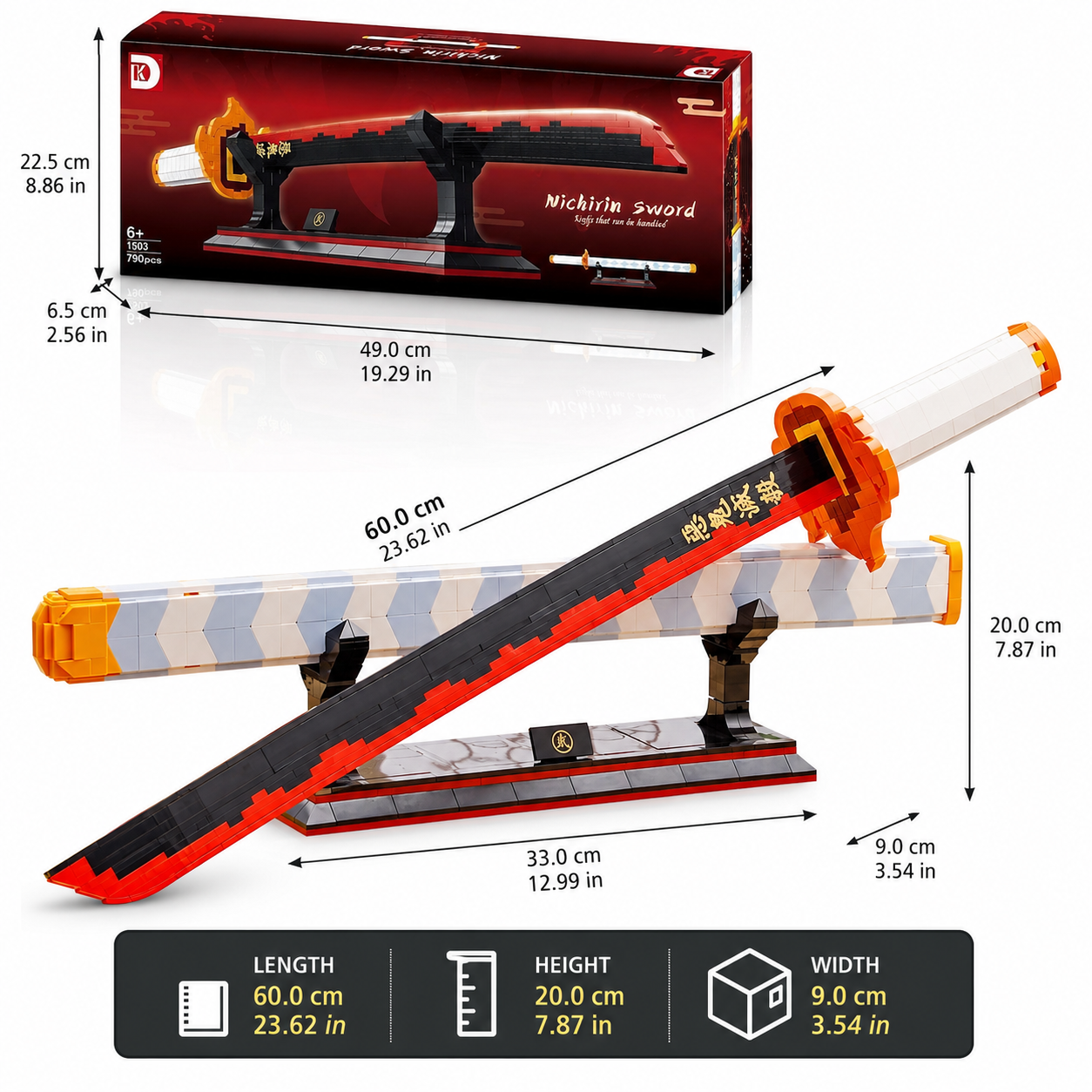 DK1503 Demon Slayer - Nichirin Sword (Brick Model)