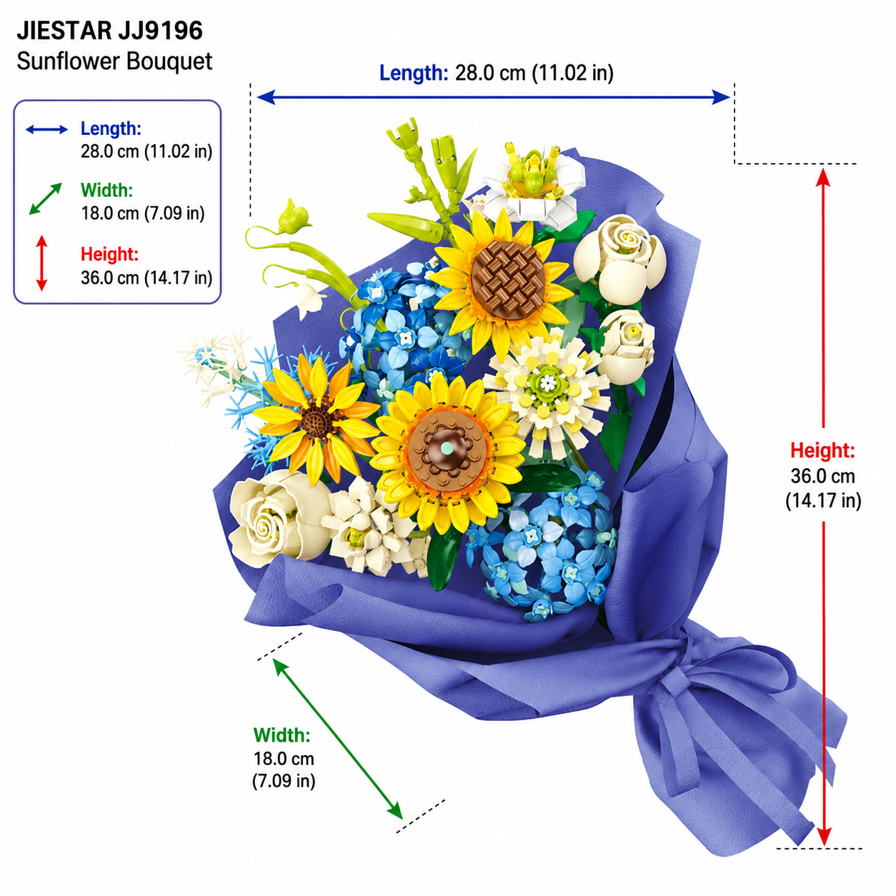 Jiestar JJ9196 Sunflower Bouquet