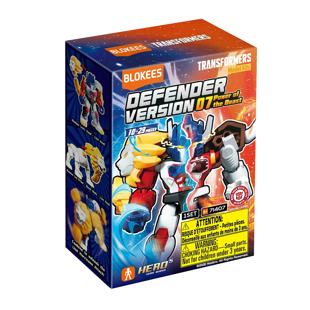 BLOKEES 71407 Transformers - Defender Version 7 "Power of the Beast" Blind Box - Each (1 of 12)