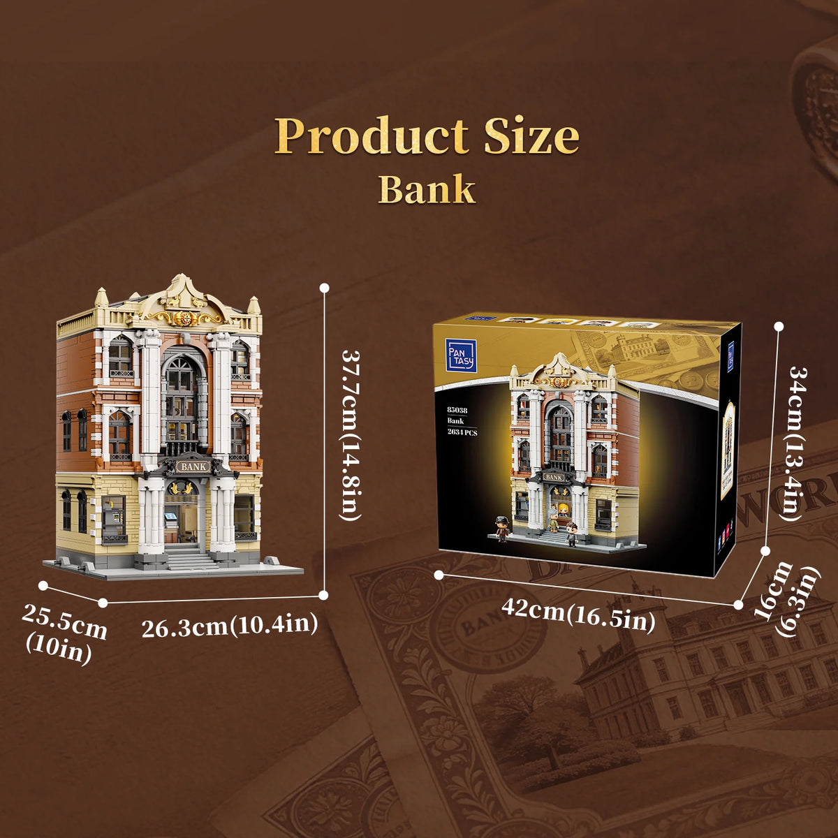 Pantasy 85038 Bank Modular Building Set – 2,634 Pieces