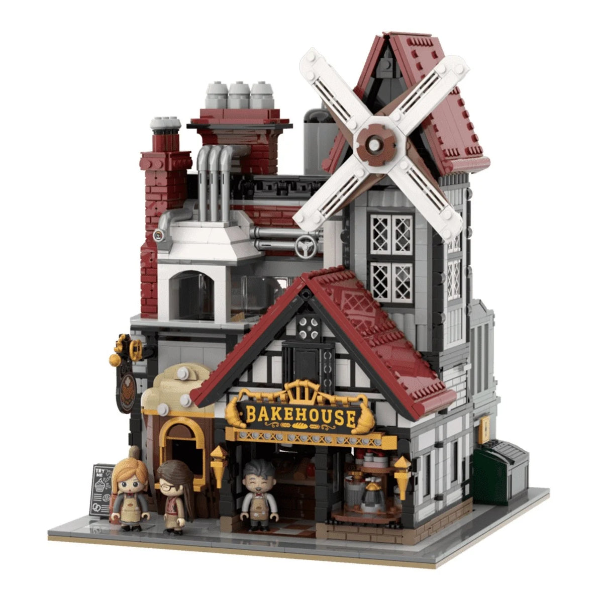 Pantasy 85052 Bakehouse Building Set – 2,877 Pieces & 3 Figures