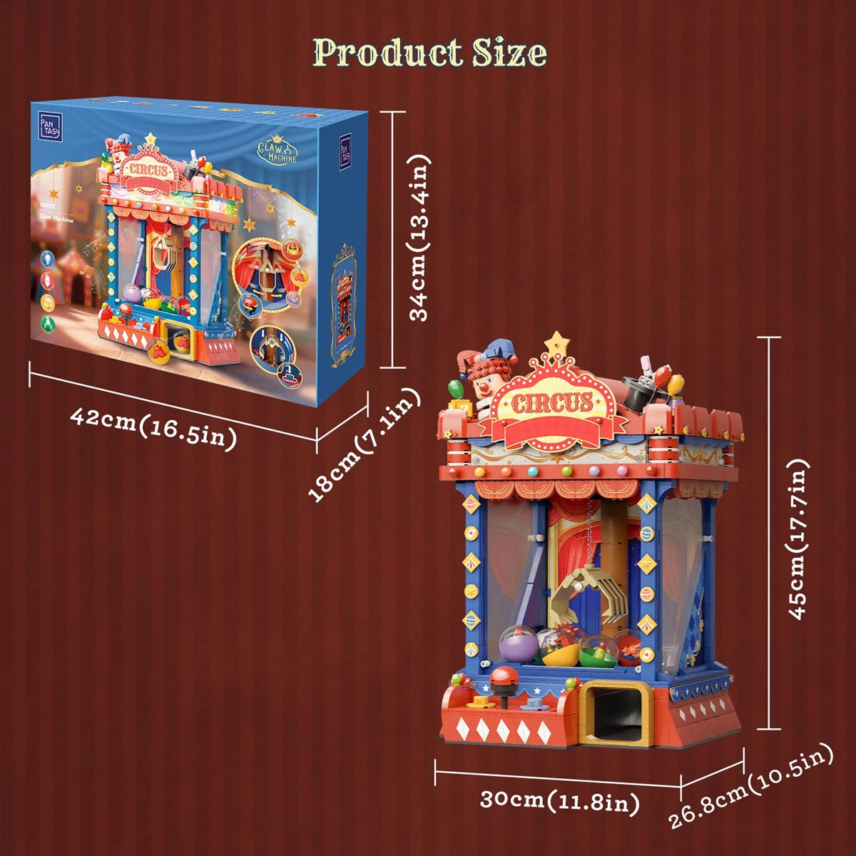 Pantasy 86002 Retro Series - Circus Claw Machine-Motorised