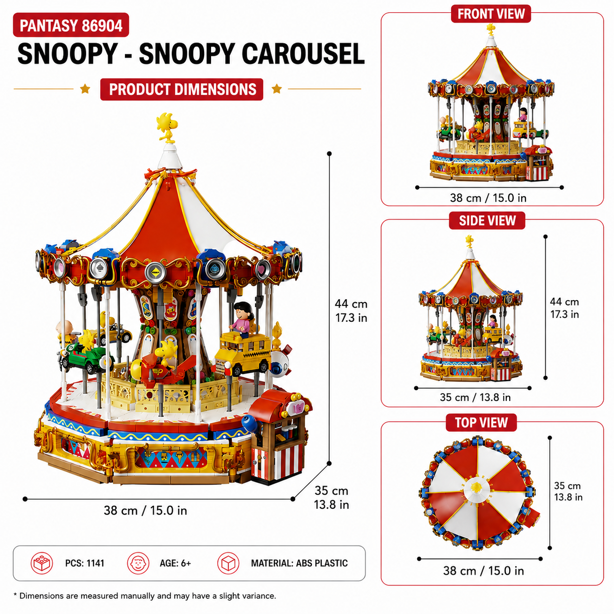 Pantasy 86904 Snoopy - Snoopy Carousel