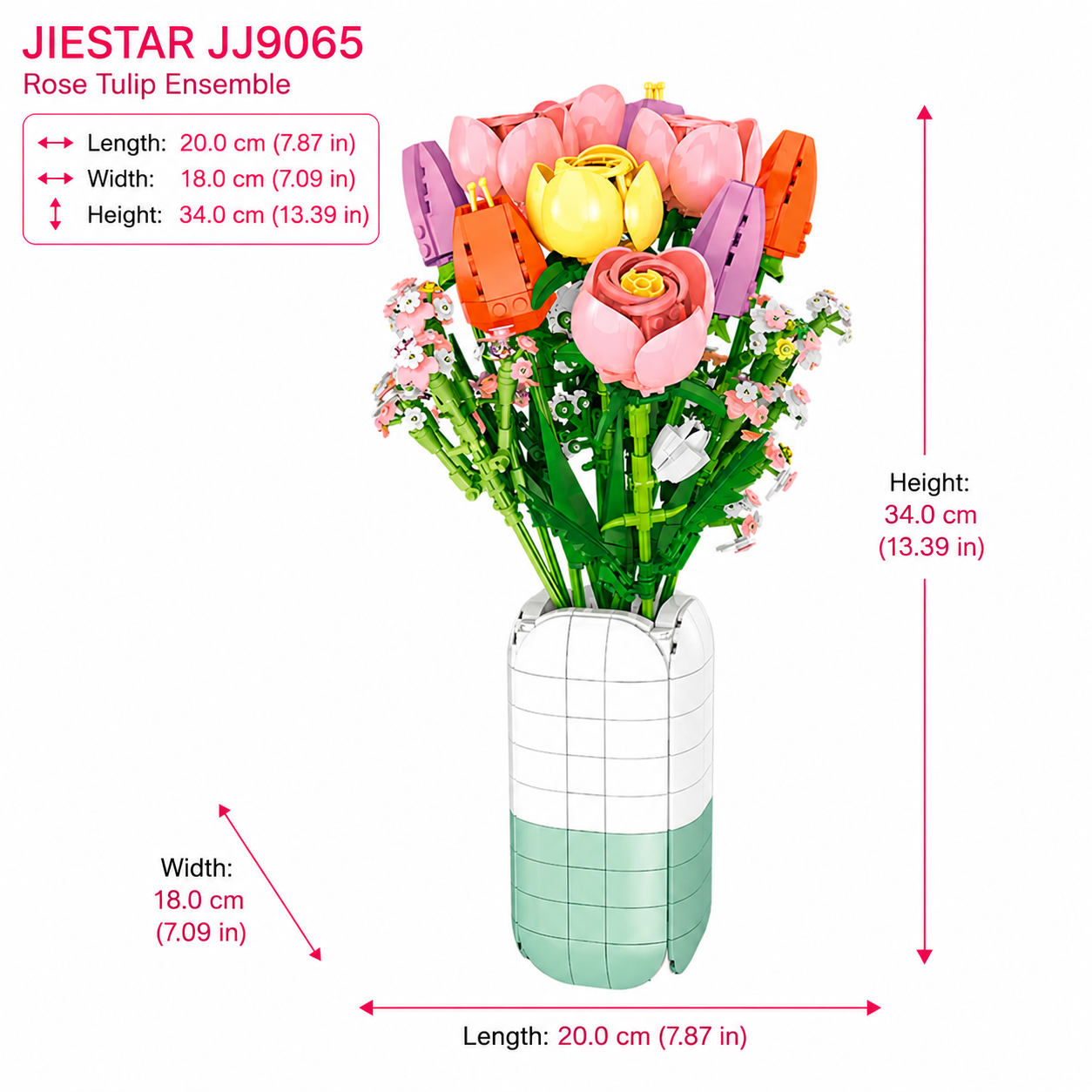Jiestar JJ9065 Rose & Tulip Ensemble