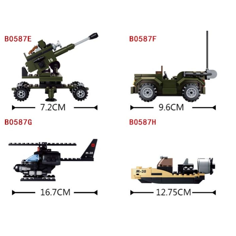 Sluban B0587 ARMY 8 INTO 1 With Mini Figures - Each (1 of 8)