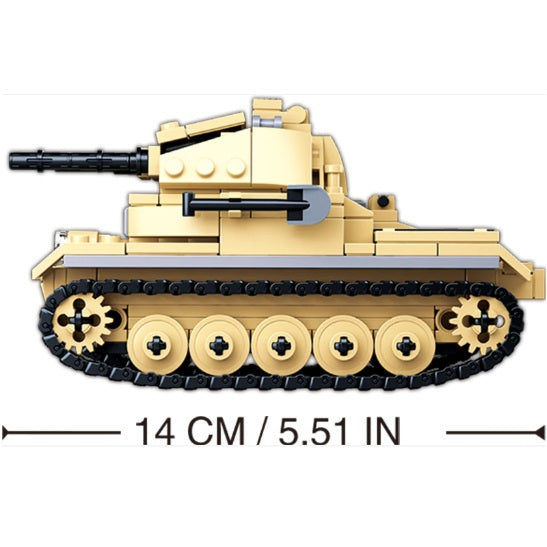 Sluban B0691 WW2 Tank Panzer With 2 Mini Figures