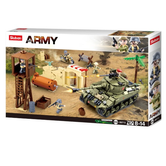 Sluban B0713 WW2 Battle Scene with 5 Mini Figures