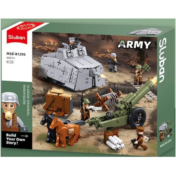 Sluban B1295 WW1 A7V Tank with 5 Minifigures