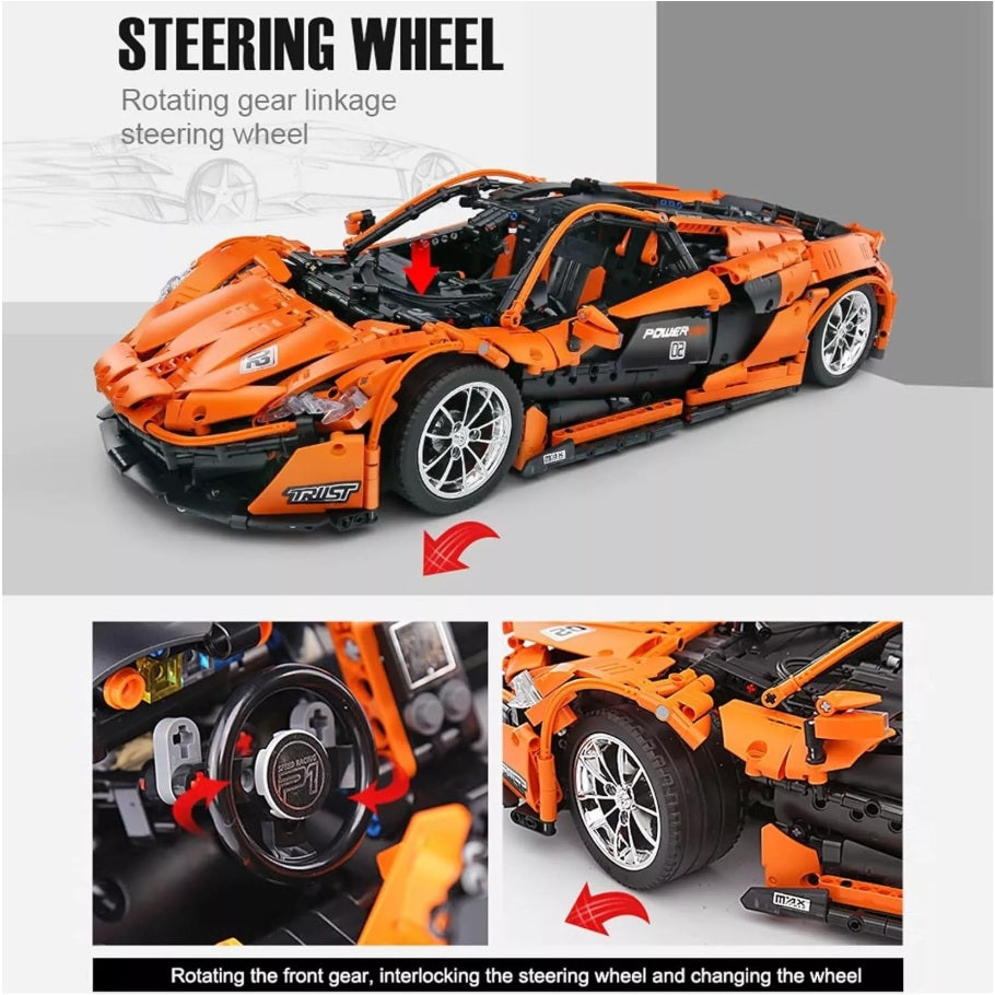 Mould King 13090D Super Car P1 (Orange) (Motorised with Remote)
