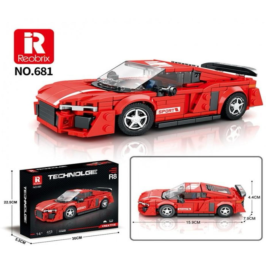 Reobrix 681 Audi R8 (Red)(413Pcs)