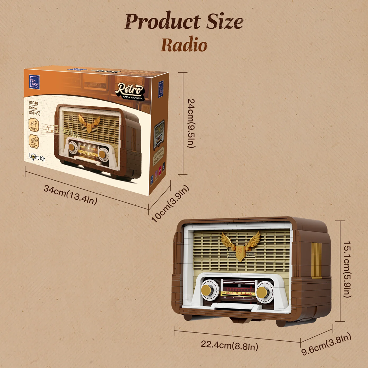 Pantasy 85048 Retro Series - Wireless Radio