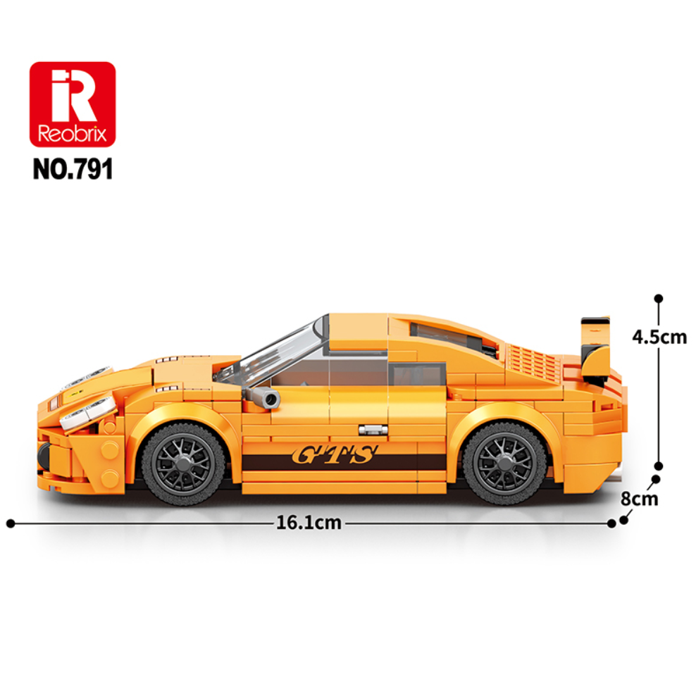 Reobrix 791 Porsche 911 GT3 (Orange)(338Pcs)