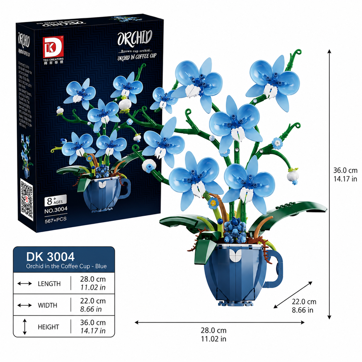 DK 3004 Orchid in the Coffee Cup - Blue