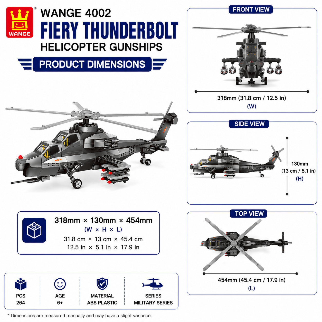 WANGE 4002 Fiery Thunderbolt Helicopter Gunships