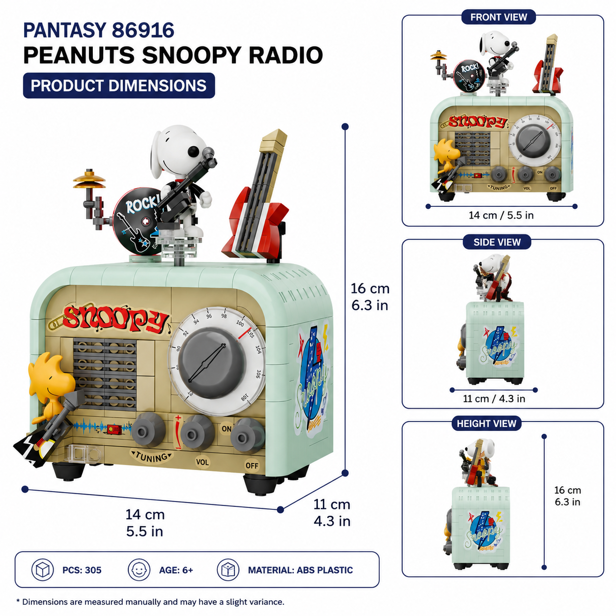 Pantasy 86916 Peanuts Snoopy Radio