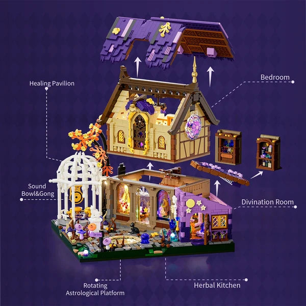 Lumibricks 10014 Luna Cottage – Retro House Building Blocks with LED Lights & Music Player | 2846 Pieces