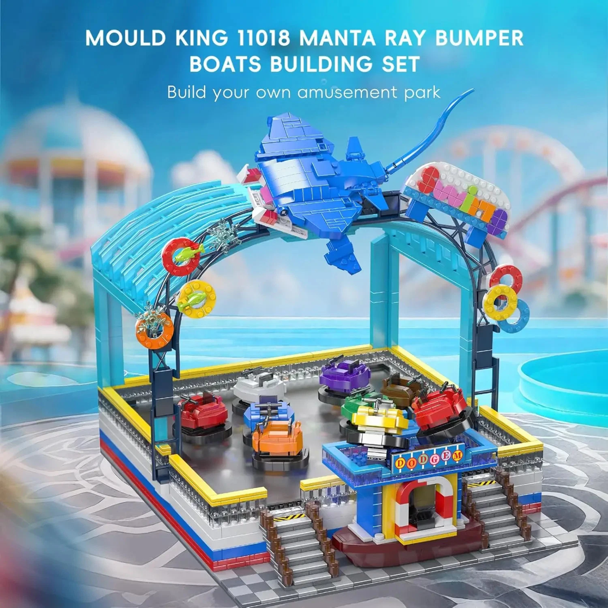 Mould King 11018 Bumper Boats (Motorised with Remote)