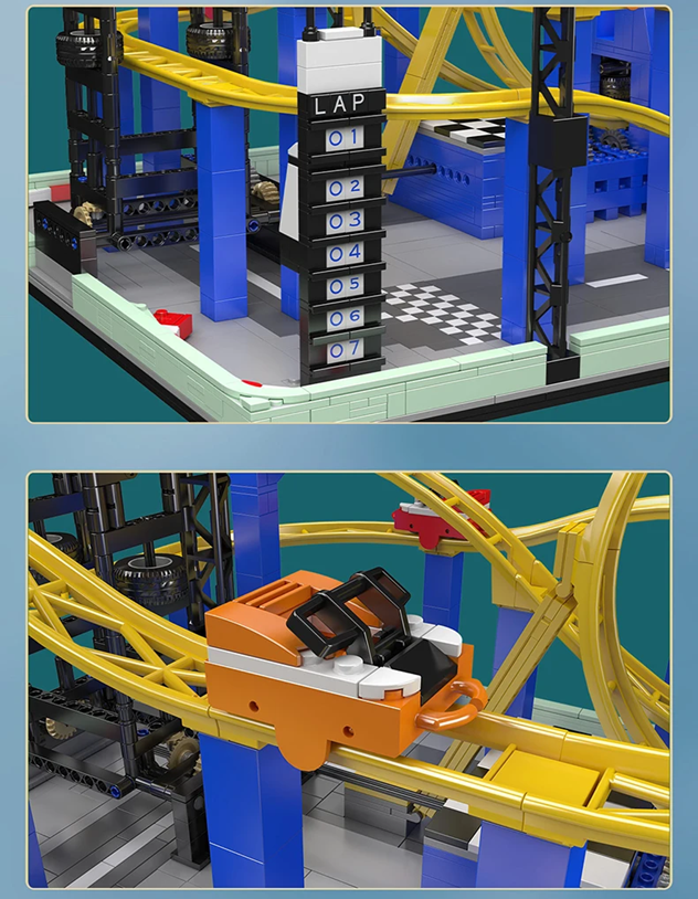 Mould King 11020 Roller Coaster (Motorised with Remote)