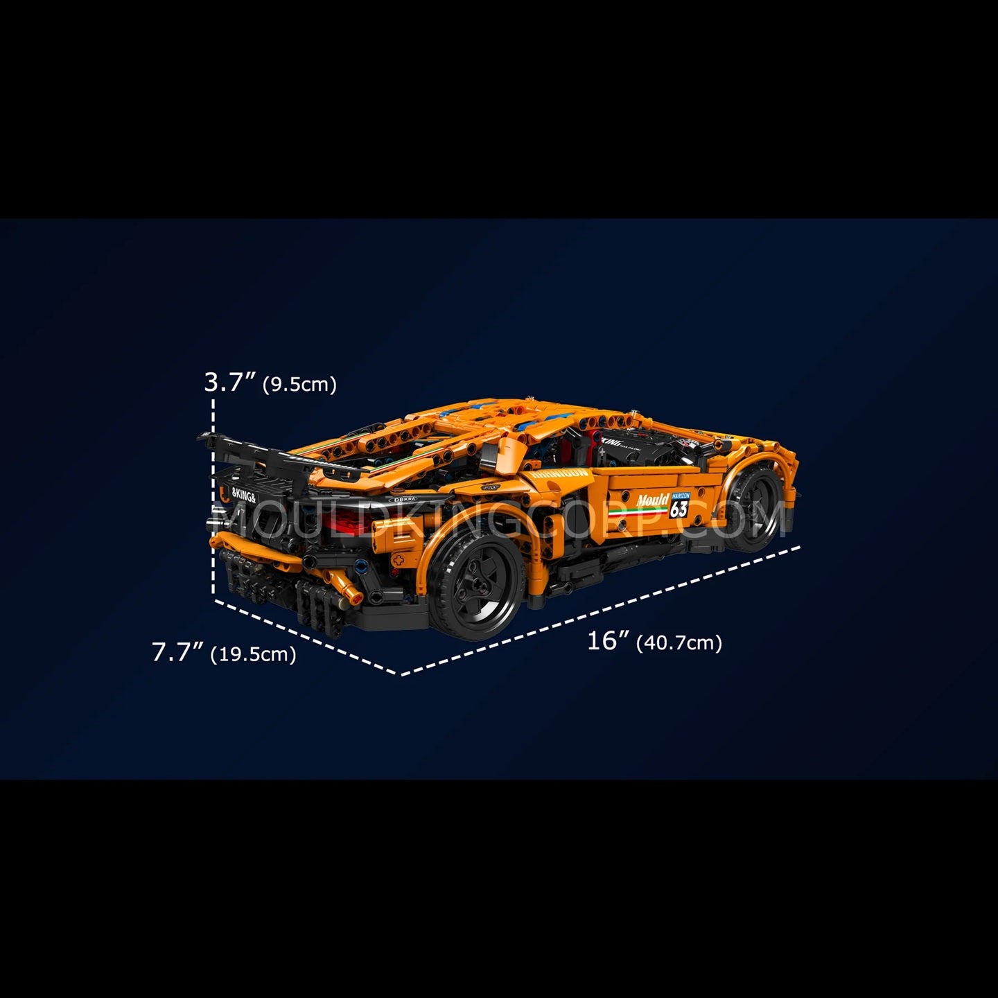 Mould King 13177 Lamborghini Aventador SVJ (1608PCS)(Motorised with Remote)