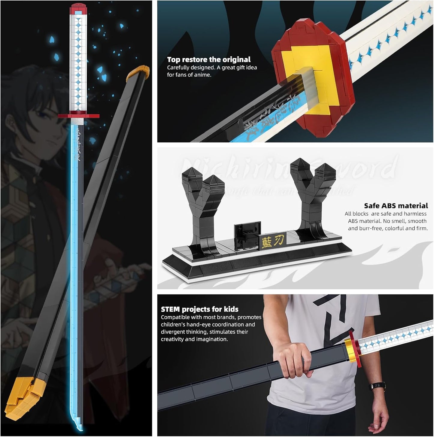 DK 1521 Demon Slayer - Tomioka Giyuu's Katana Building Block Set