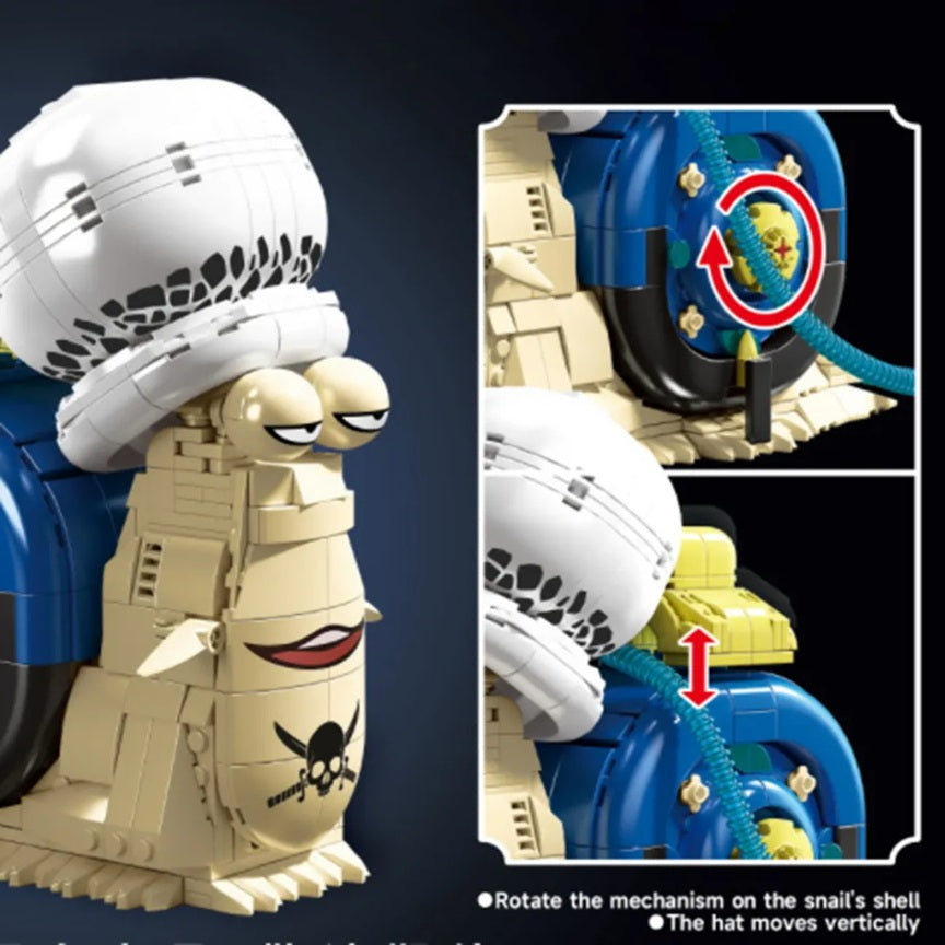 DK 1592 One Piece - Trafalgar Law's Snail Phone Building Block Set