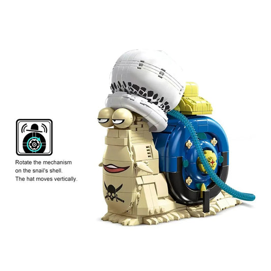 DK 1592 One Piece - Trafalgar Law's Snail Phone Building Block Set