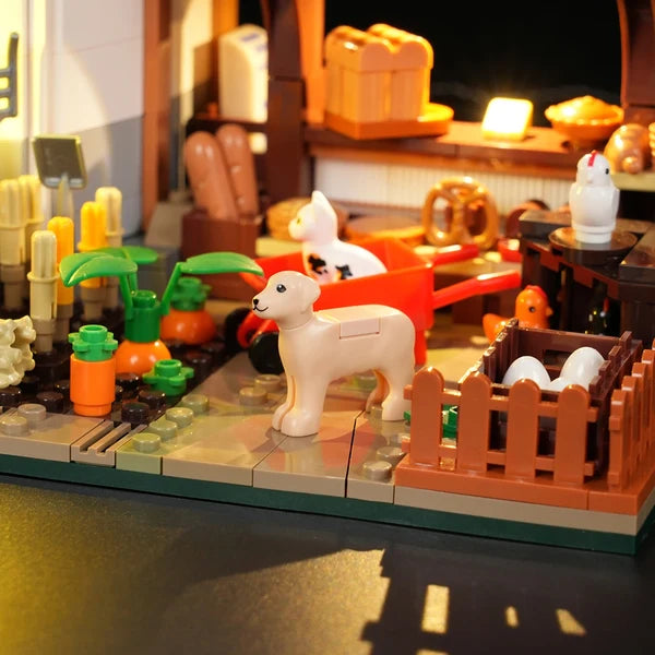 Lumibricks 16012 Dutch Windmill Millhouse – Farm Life Building Blocks with LED Lights | 2297 Pieces