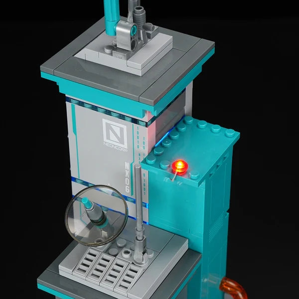 Lumibricks 17010 Cyberpunk Neoncity – Neon Tech Station Building Blocks with LED Lights | 1282 Pieces