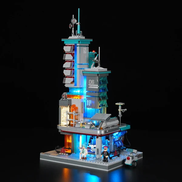 Lumibricks 17010 Cyberpunk Neoncity – Neon Tech Station Building Blocks with LED Lights | 1282 Pieces