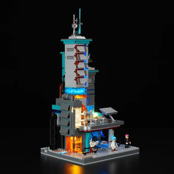 Lumibricks 17010 Cyberpunk Neoncity – Neon Tech Station Building Blocks with LED Lights | 1282 Pieces