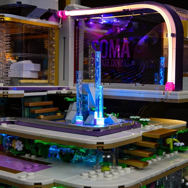 Lumibricks 17013 Cyberpunk Neoncity – Neon Elite Lounge Building Blocks with LED Lights | 2167 Pieces