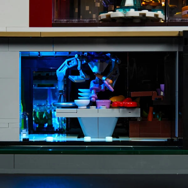 Lumibricks 17013 Cyberpunk Neoncity – Neon Elite Lounge Building Blocks with LED Lights | 2167 Pieces