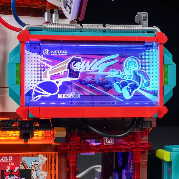 Lumibricks 17015 Cyberpunk Neoncity – Manga Shop Building Blocks with LED Lights | 1699 Pieces