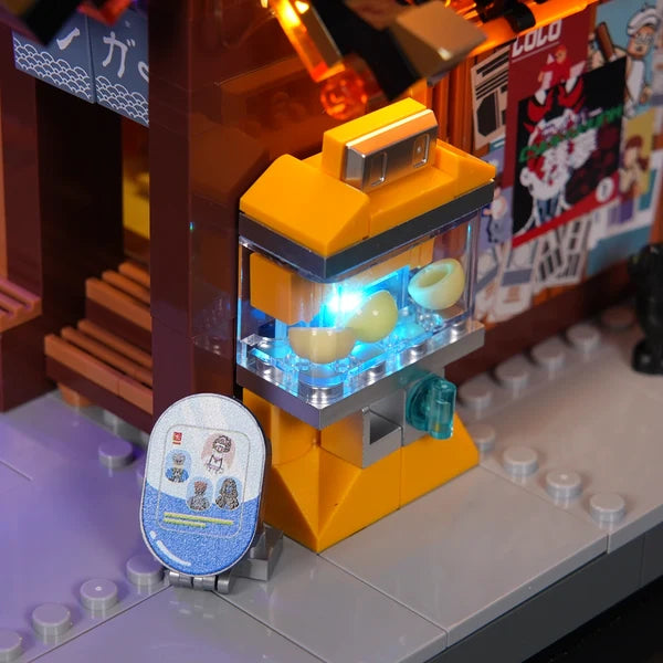 Lumibricks 17015 Cyberpunk Neoncity – Manga Shop Building Blocks with LED Lights | 1699 Pieces