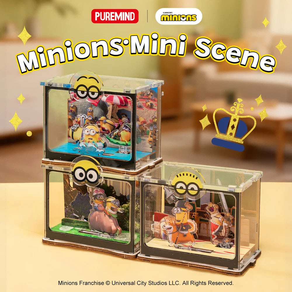 Puremind Minions Mini Scene DIY Wooden Model – PRM1741–1743