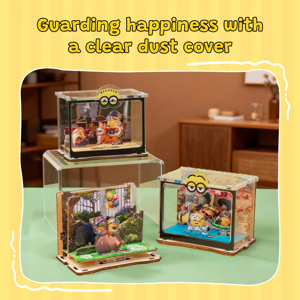 Puremind Minions Mini Scene DIY Wooden Model – PRM1741–1743
