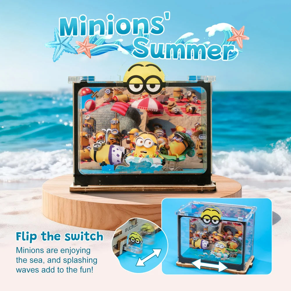 Puremind Minions Mini Scene DIY Wooden Model – PRM1741–1743