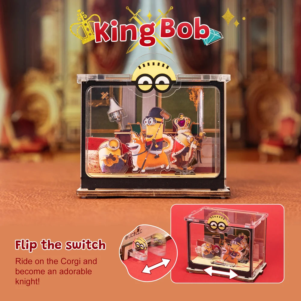 Puremind Minions Mini Scene DIY Wooden Model – PRM1741–1743