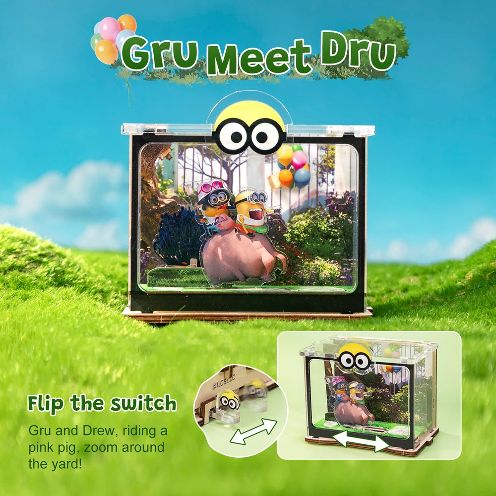 Puremind Minions Mini Scene DIY Wooden Model – PRM1741–1743