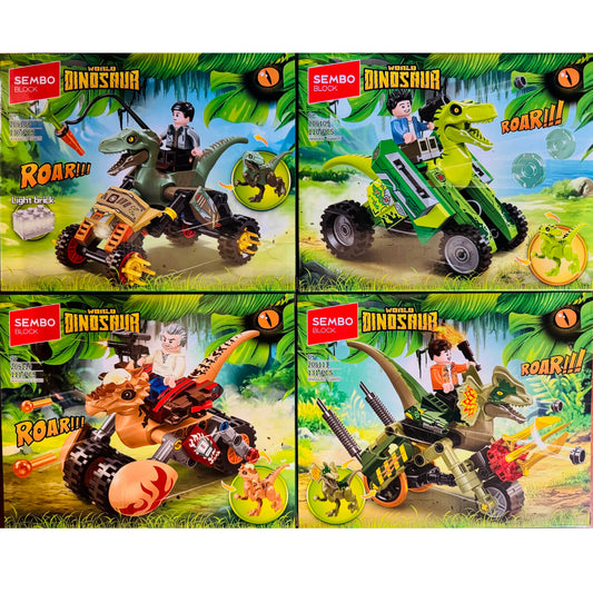 SEMBO 205108 - 205111 World Dinosaur - Dinosaur on the Vehicles (1 of 4)