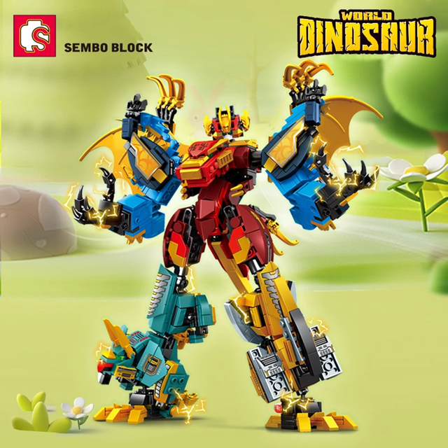 SEMBO 205112 - 205115 World Dinosaur - Dinosaur 4 in 1 T-Rax Robot (1 of 4)
