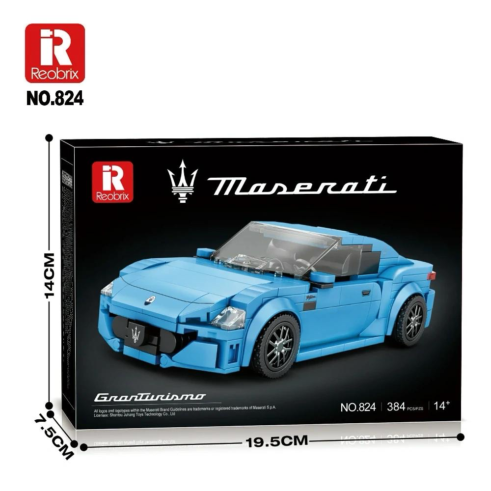 Reobrix 824 Maserati GranTurismo (Blue) (384Pcs)