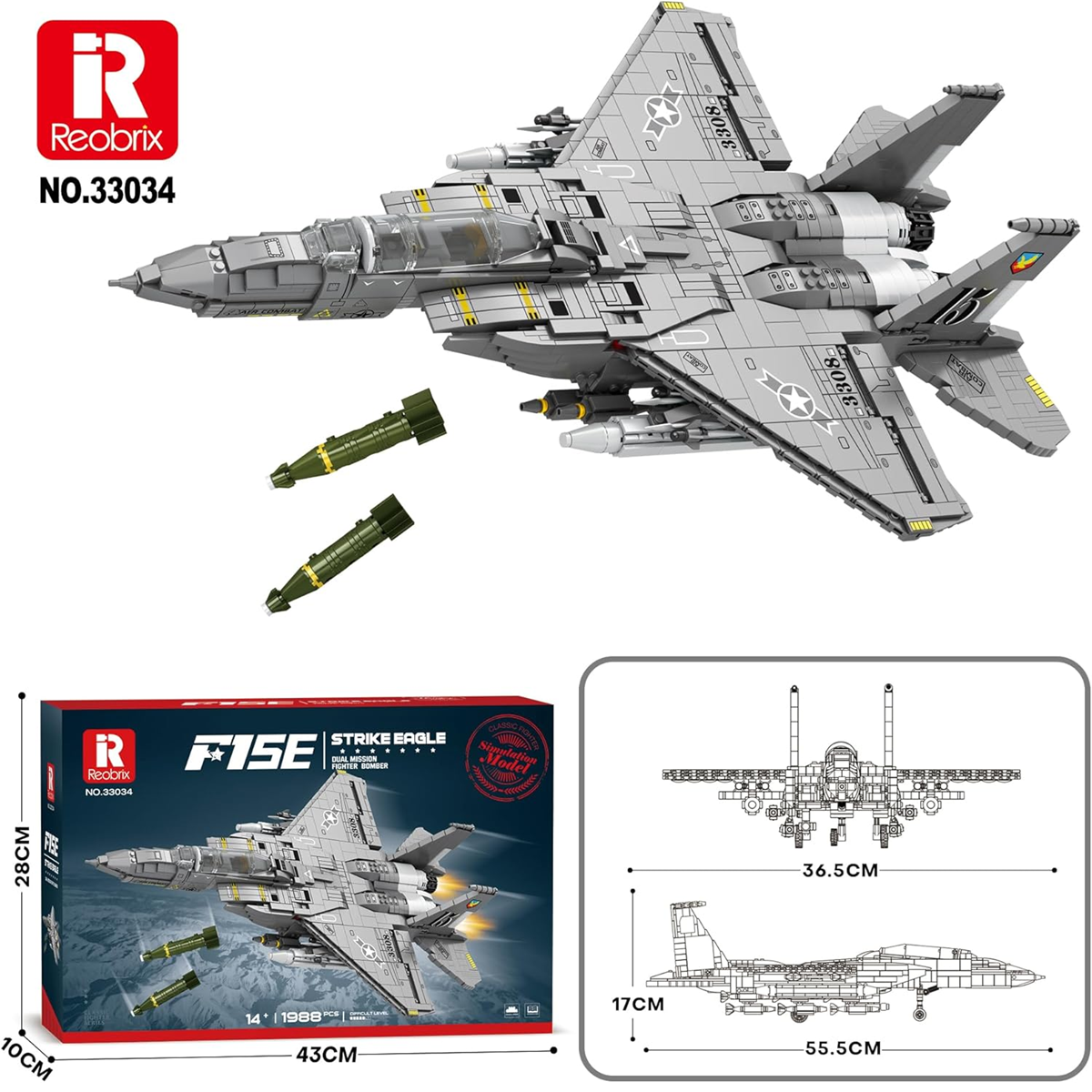 Reobrix 33034 F-15E Strike Eagle