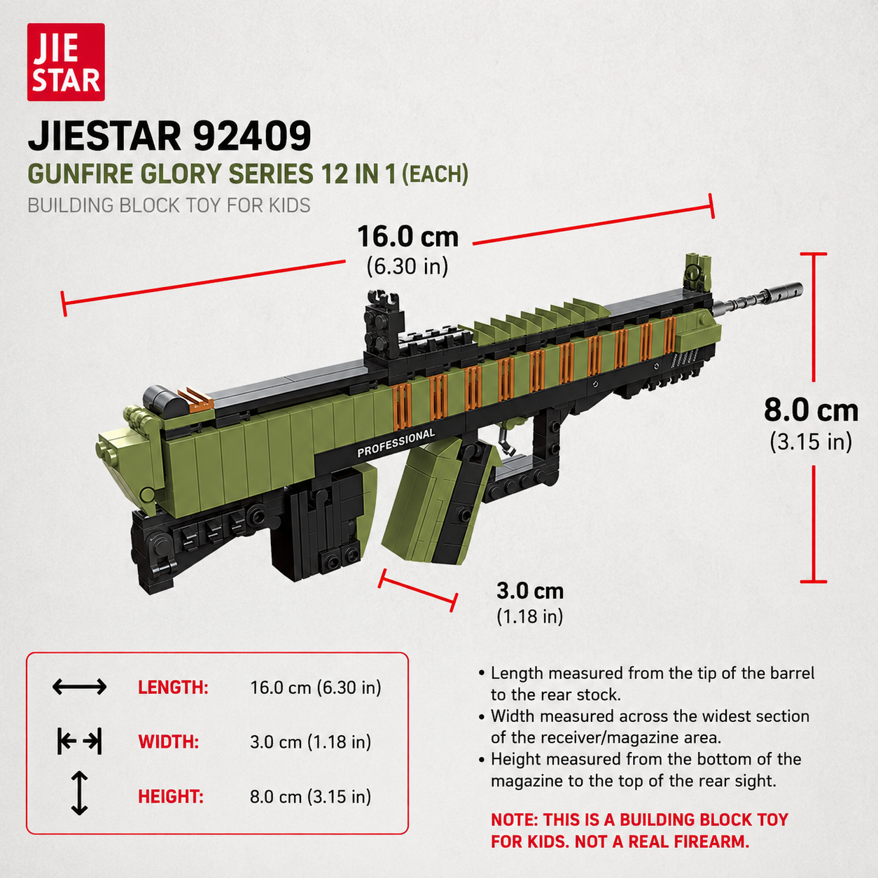 Jiestar 92409 Gunfire Glory Series 12 in 1 (each)