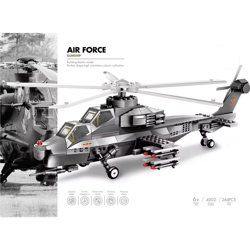 WANGE 4002 Fiery Thunderbolt Helicopter Gunships